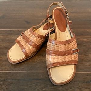 Trotters Open Toe Slingback Kitten Heels Pumps Size 7